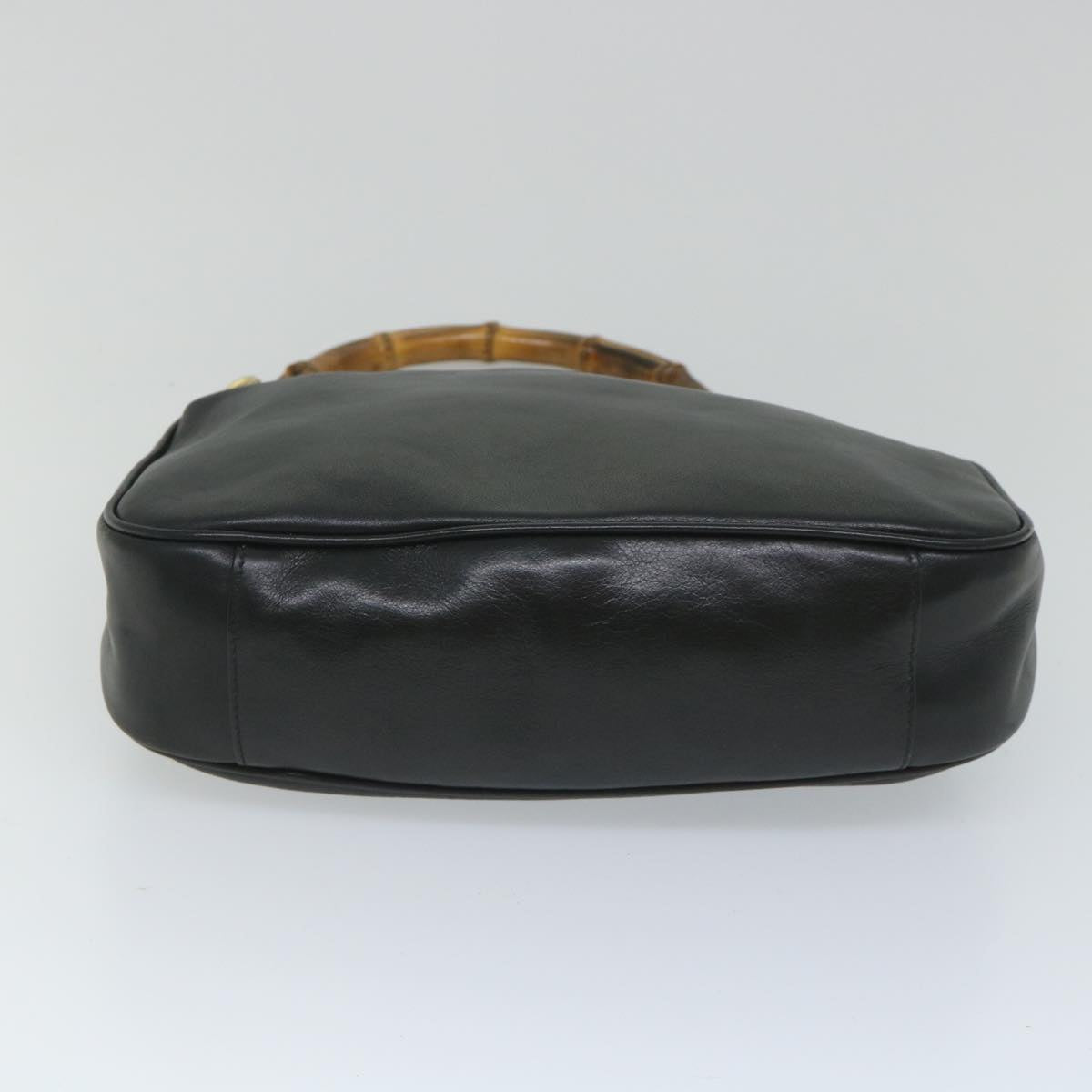 GUCCI Bamboo Shoulder Bag Leather 2way Black 001 2404 1638 57188