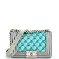 CHANEL Boy Flap Bag Quilted Holographic PVC Small