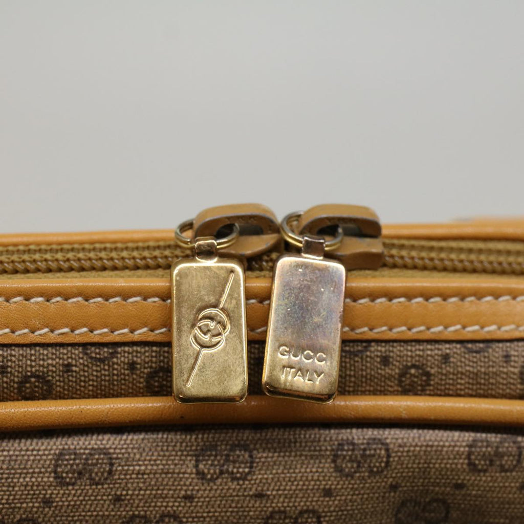 GUCCI Micro GG Canvas Hand Bag PVC Leather Beige 000 39 0030 57200