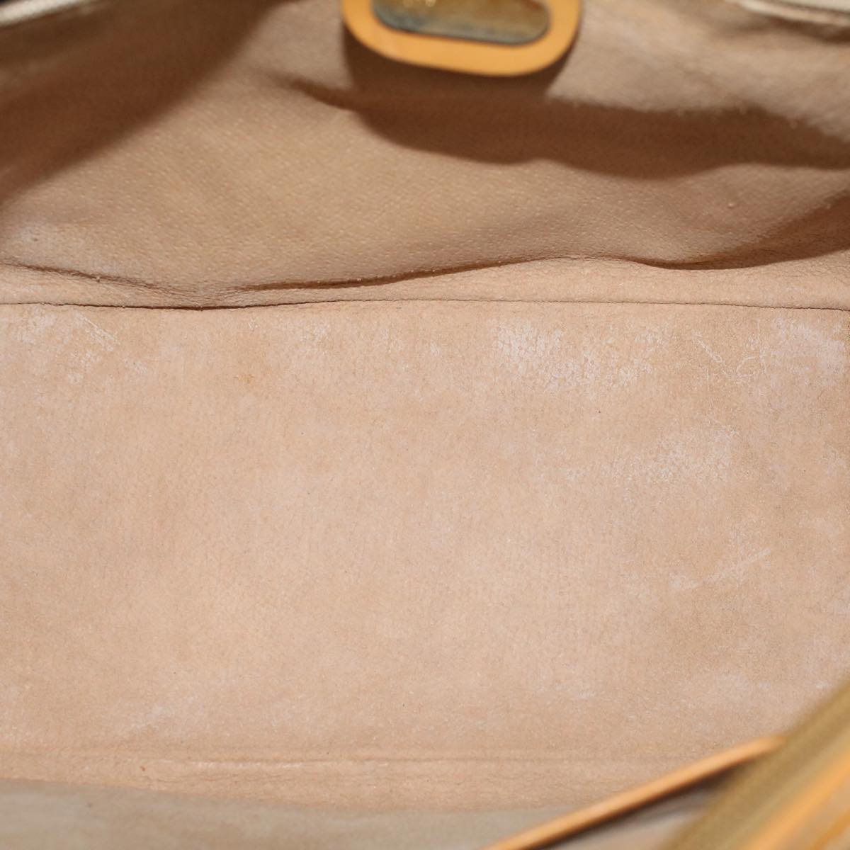 GUCCI Micro GG Canvas Hand Bag PVC Leather Beige 000 39 0030 57200