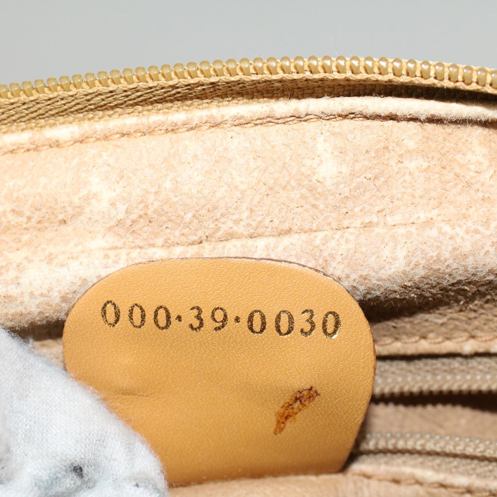 GUCCI Micro GG Canvas Hand Bag PVC Leather Beige 000 39 0030 57200