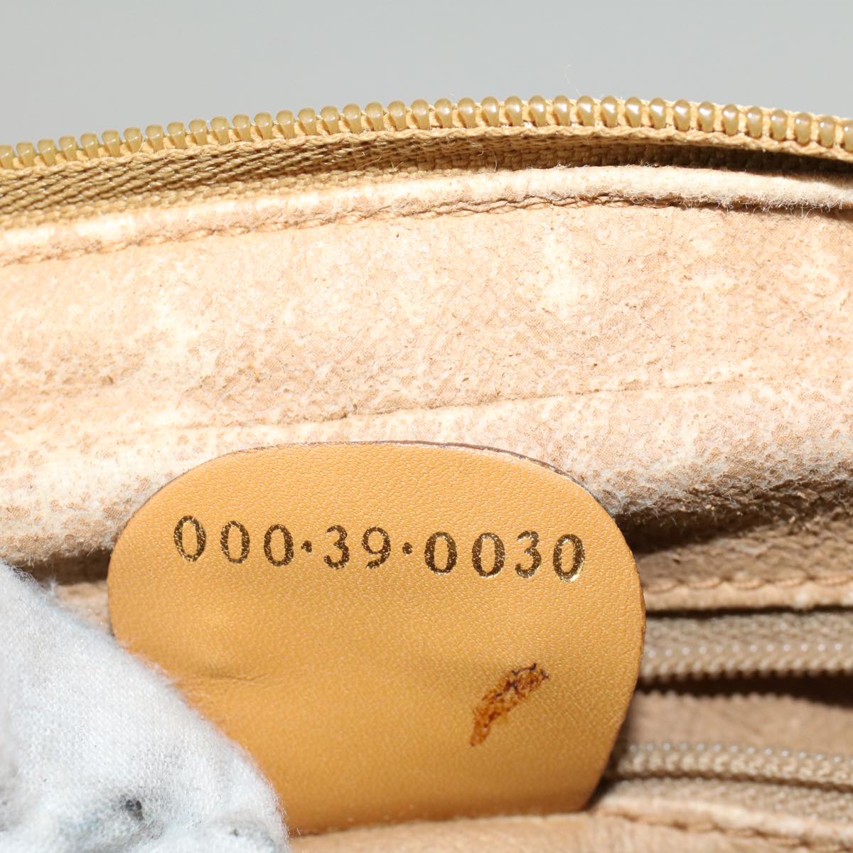 GUCCI Micro GG Canvas Hand Bag PVC Leather Beige 000 39 0030 57200