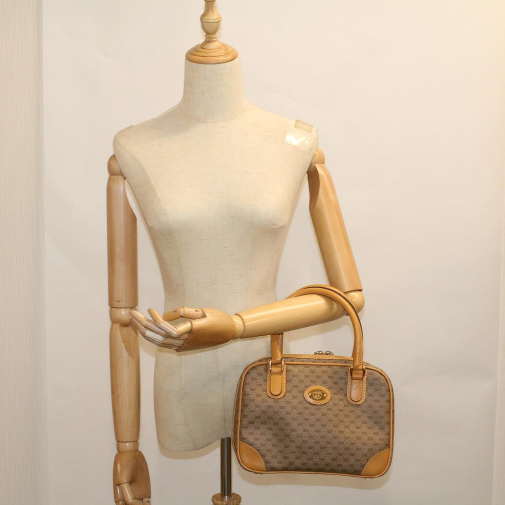 GUCCI Micro GG Canvas Hand Bag PVC Leather Beige 000 39 0030 57200