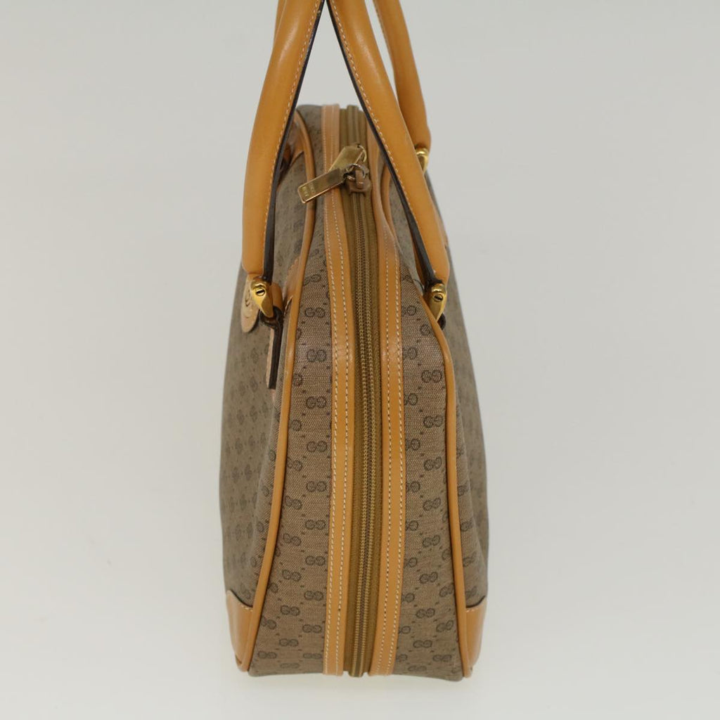 GUCCI Micro GG Canvas Hand Bag PVC Leather Beige 000 39 0030 57200