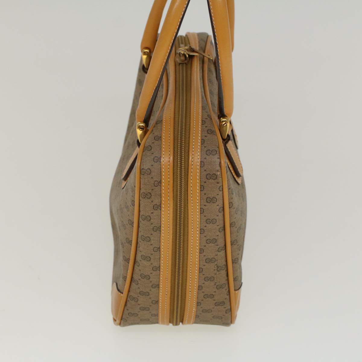 GUCCI Micro GG Canvas Hand Bag PVC Leather Beige 000 39 0030 57200