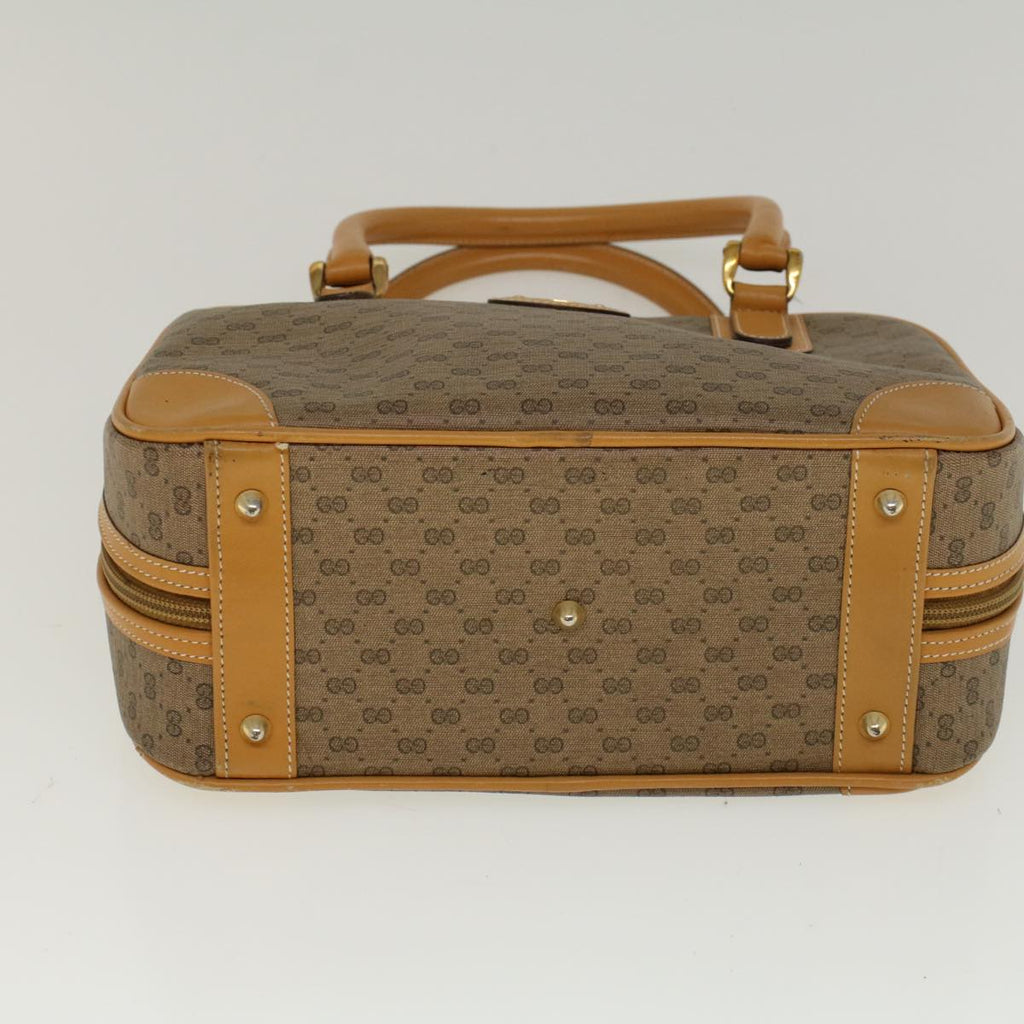 GUCCI Micro GG Canvas Hand Bag PVC Leather Beige 000 39 0030 57200