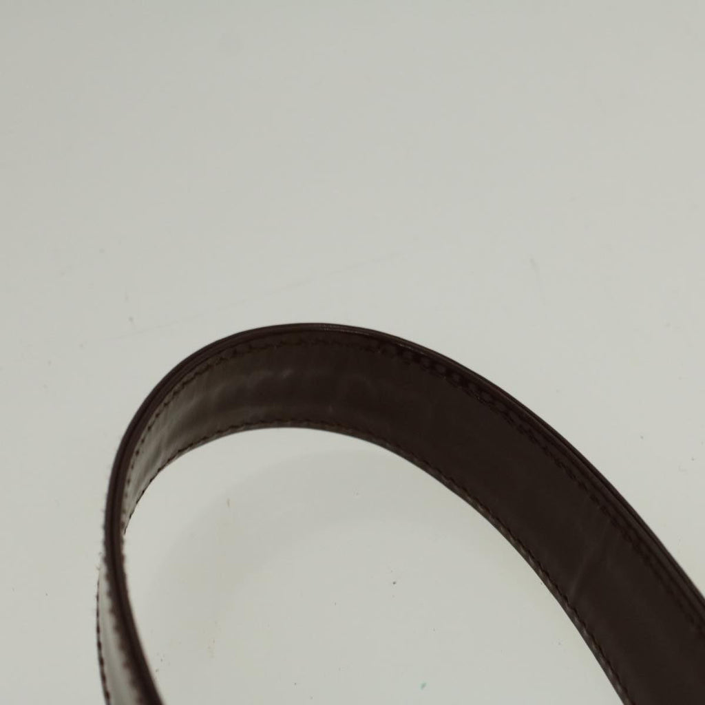 GUCCI Interlocking Shoulder Bag Patent leather Brown 57203