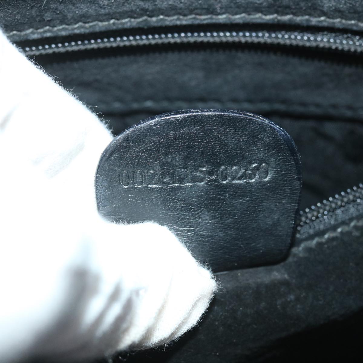 GUCCI Bamboo Hand Bag Suede Black 002 115 0260 57208
