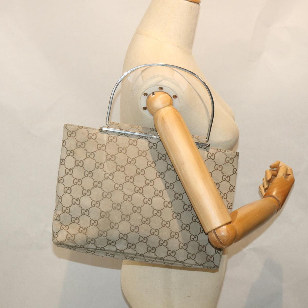 GUCCI GG Canvas Hand Bag Gray 000 0801 57209