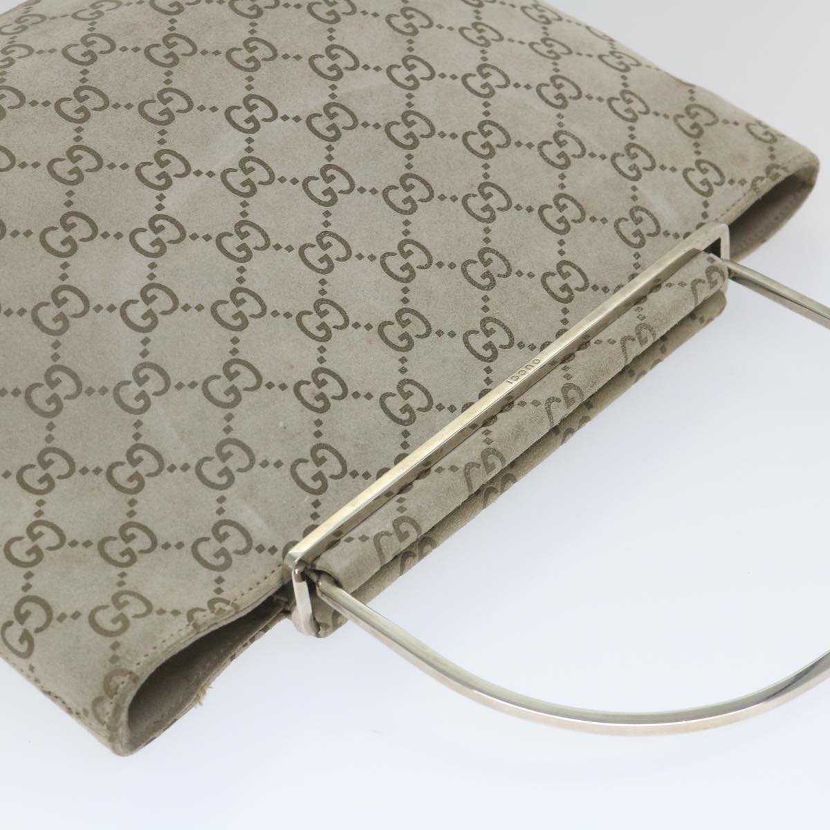 GUCCI GG Canvas Hand Bag Gray 000 0801 57209