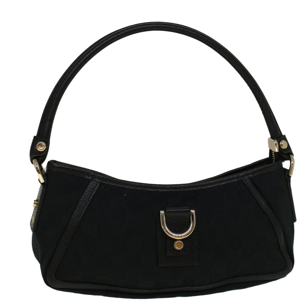GUCCI GG Canvas Abbey Shoulder Bag Black 130939 57216
