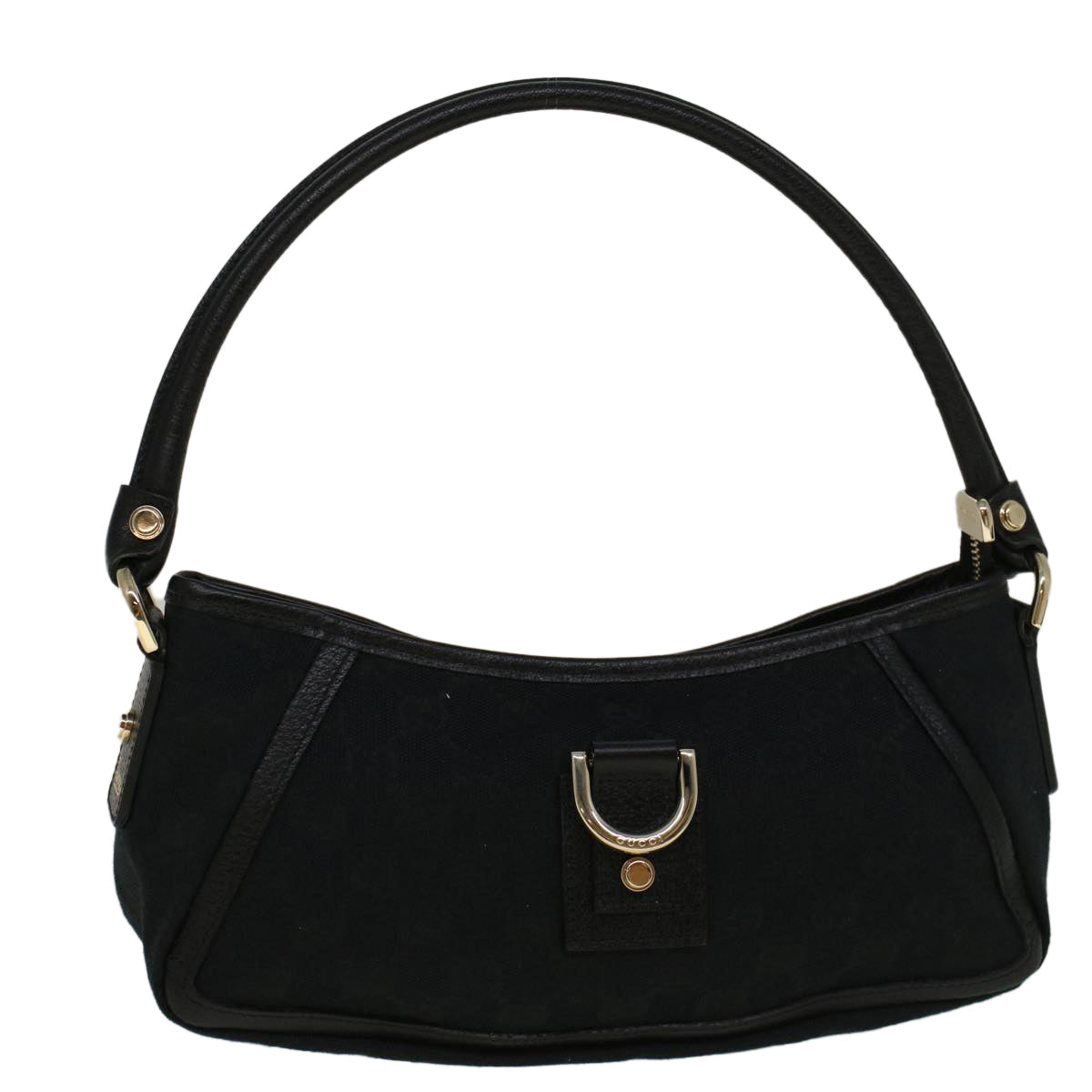 GUCCI GG Canvas Abbey Shoulder Bag Black 130939 57216