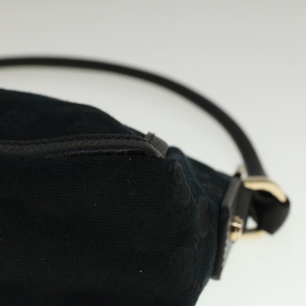 GUCCI GG Canvas Abbey Shoulder Bag Black 130939 57216