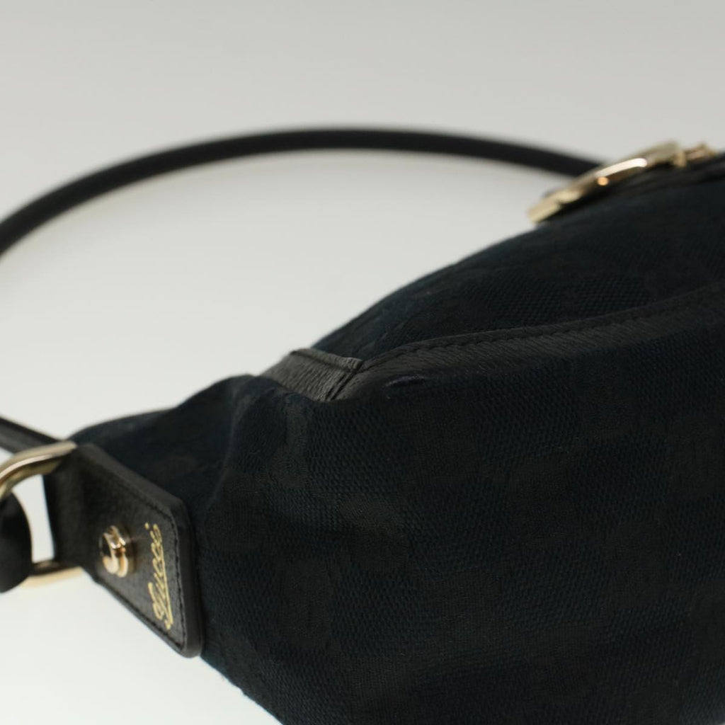 GUCCI GG Canvas Abbey Shoulder Bag Black 130939 57216