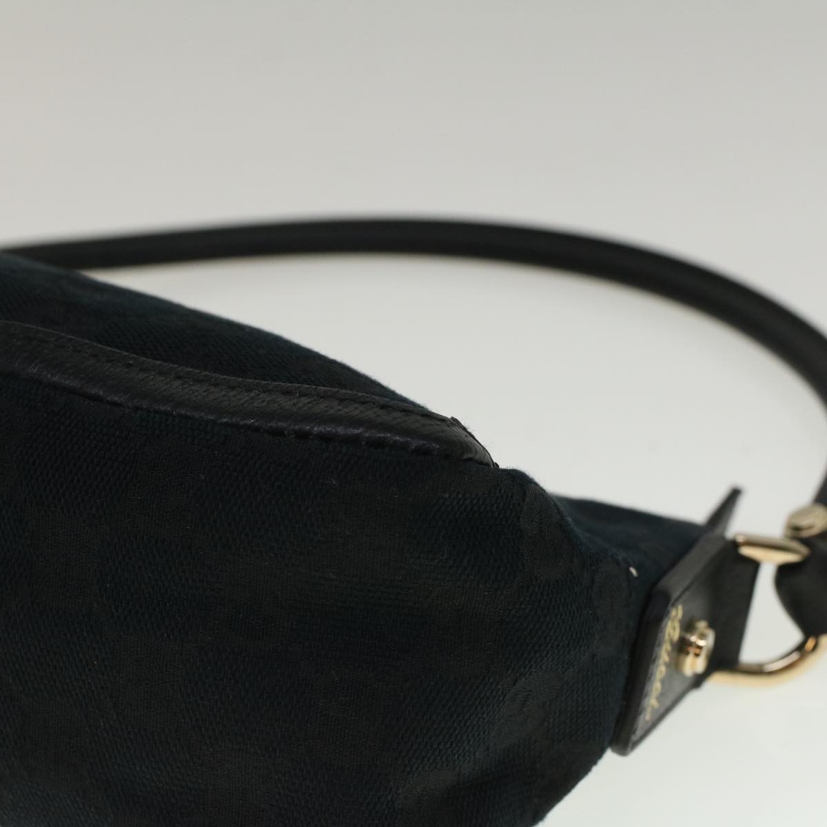 GUCCI GG Canvas Abbey Shoulder Bag Black 130939 57216