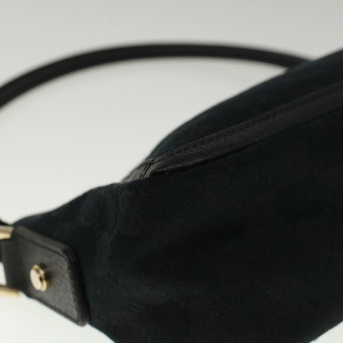 GUCCI GG Canvas Abbey Shoulder Bag Black 130939 57216