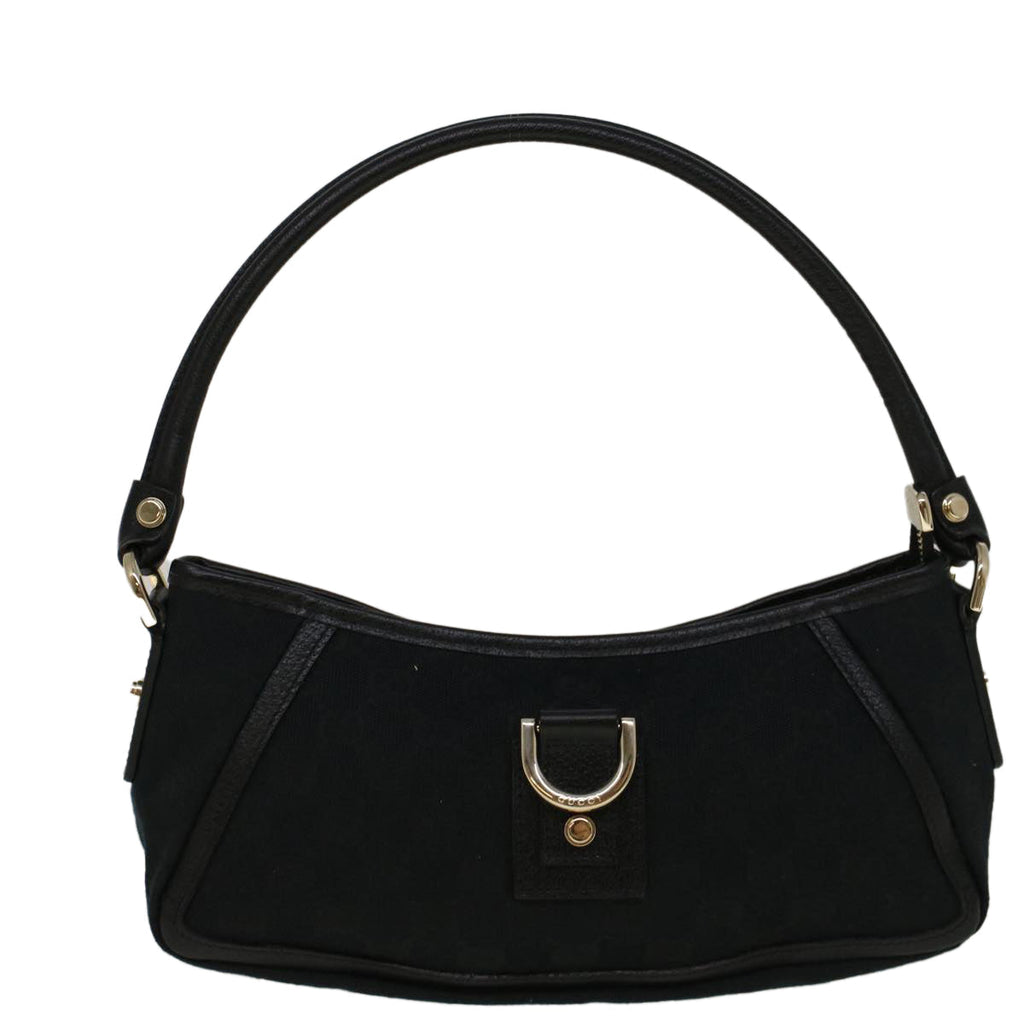 GUCCI GG Canvas Abbey Shoulder Bag Black 130939 57216