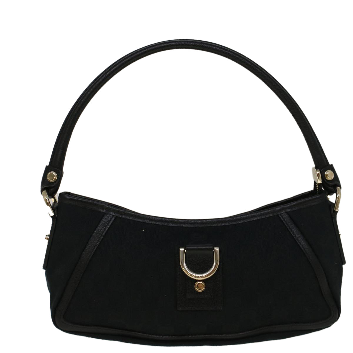 GUCCI GG Canvas Abbey Shoulder Bag Black 130939 57216