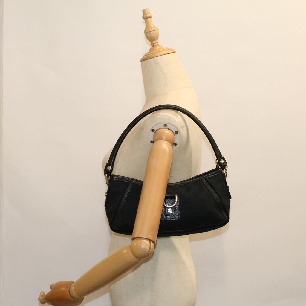 GUCCI GG Canvas Abbey Shoulder Bag Black 130939 57216