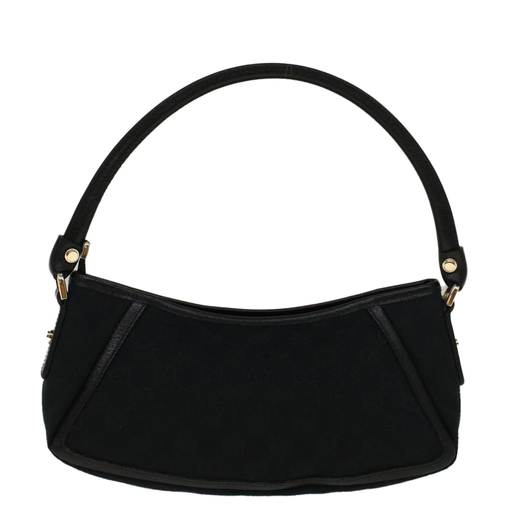 GUCCI GG Canvas Abbey Shoulder Bag Black 130939 57216