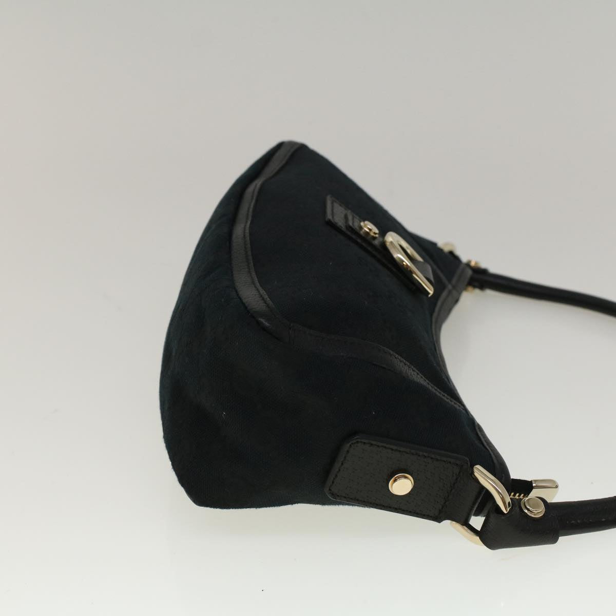 GUCCI GG Canvas Abbey Shoulder Bag Black 130939 57216