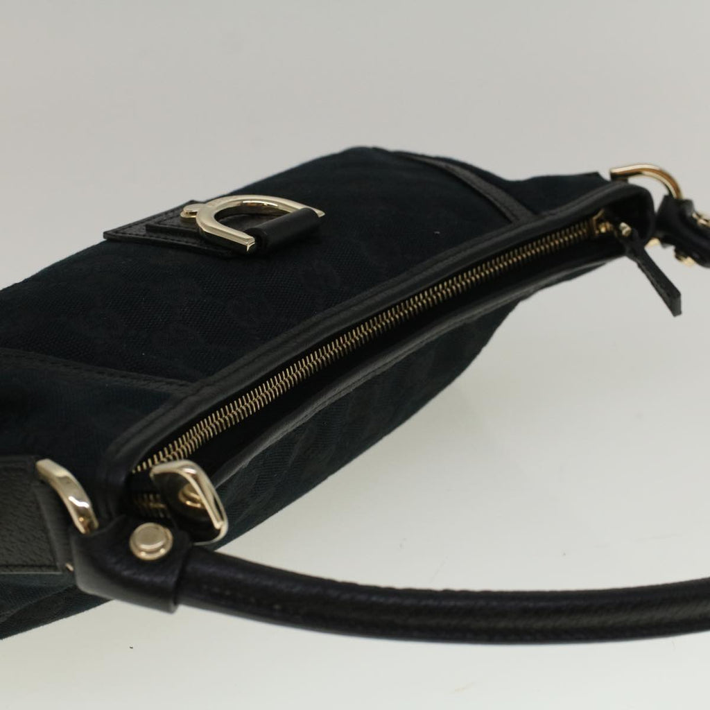 GUCCI GG Canvas Abbey Shoulder Bag Black 130939 57216