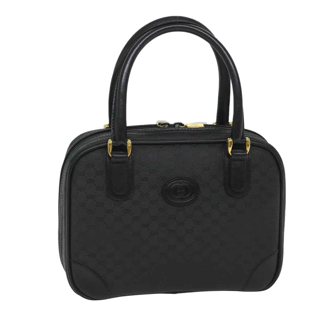 GUCCI Micro GG Canvas Hand Bag Black 000 39 0030 57218