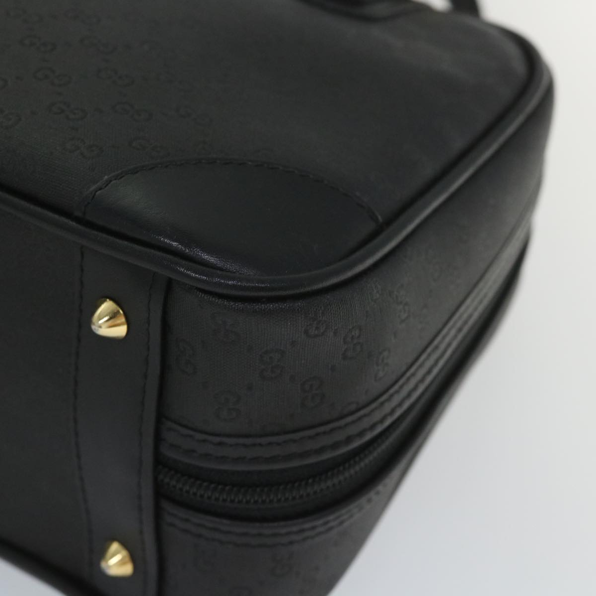 GUCCI Micro GG Canvas Hand Bag Black 000 39 0030 57218