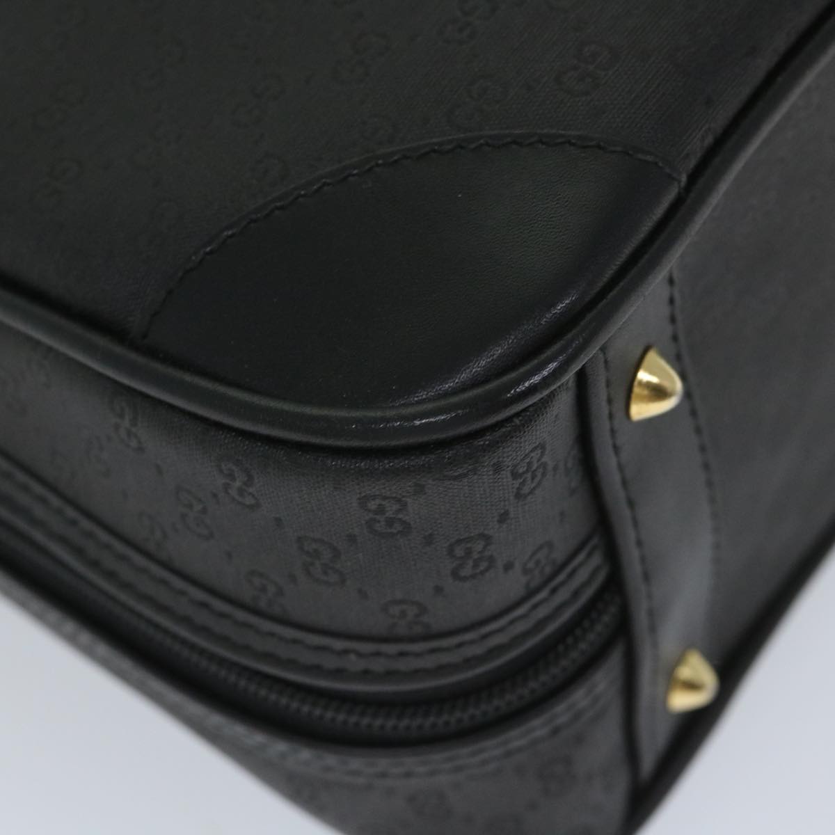 GUCCI Micro GG Canvas Hand Bag Black 000 39 0030 57218