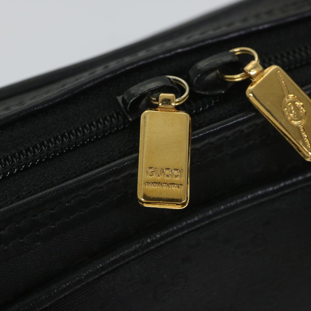 GUCCI Micro GG Canvas Hand Bag Black 000 39 0030 57218