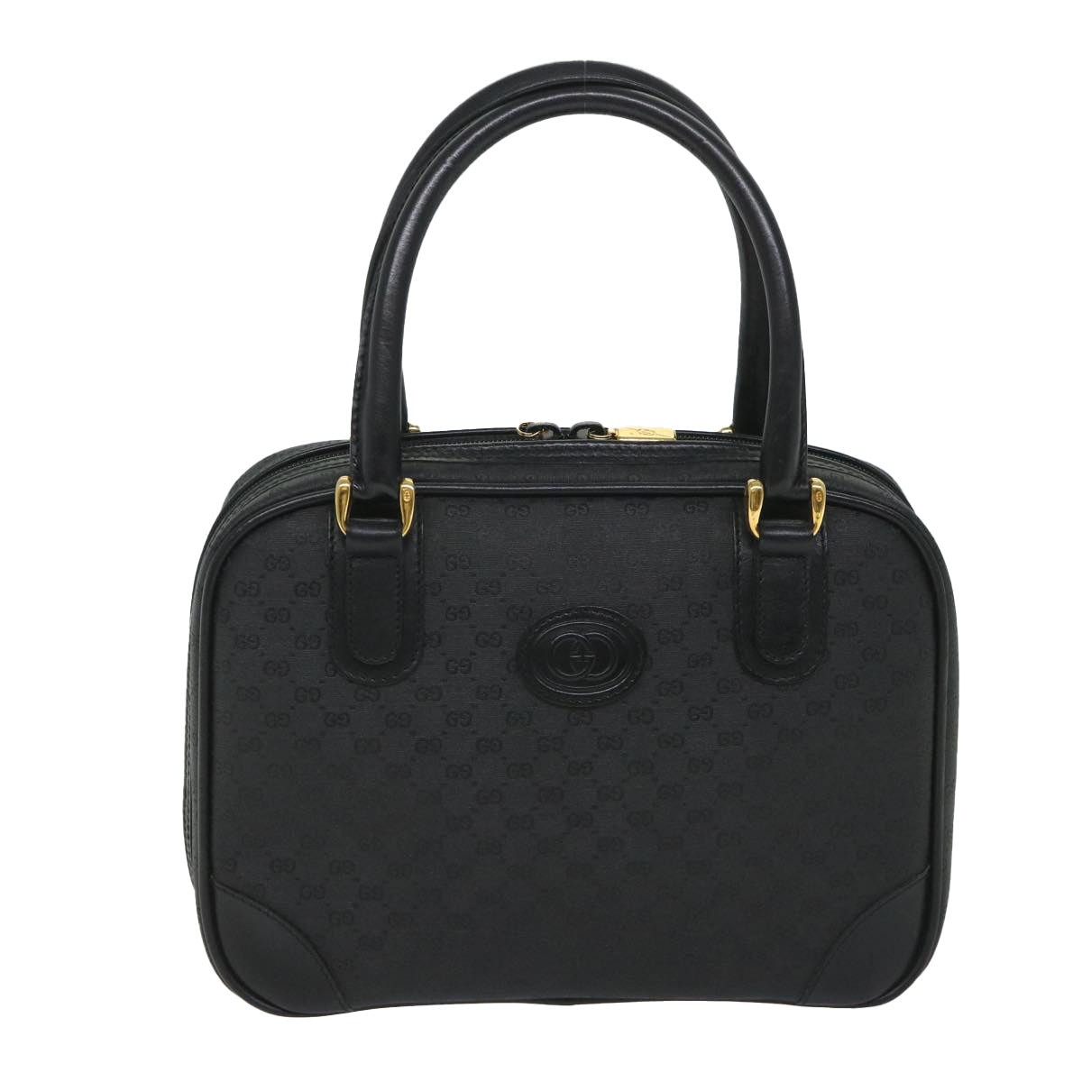 GUCCI Micro GG Canvas Hand Bag Black 000 39 0030 57218