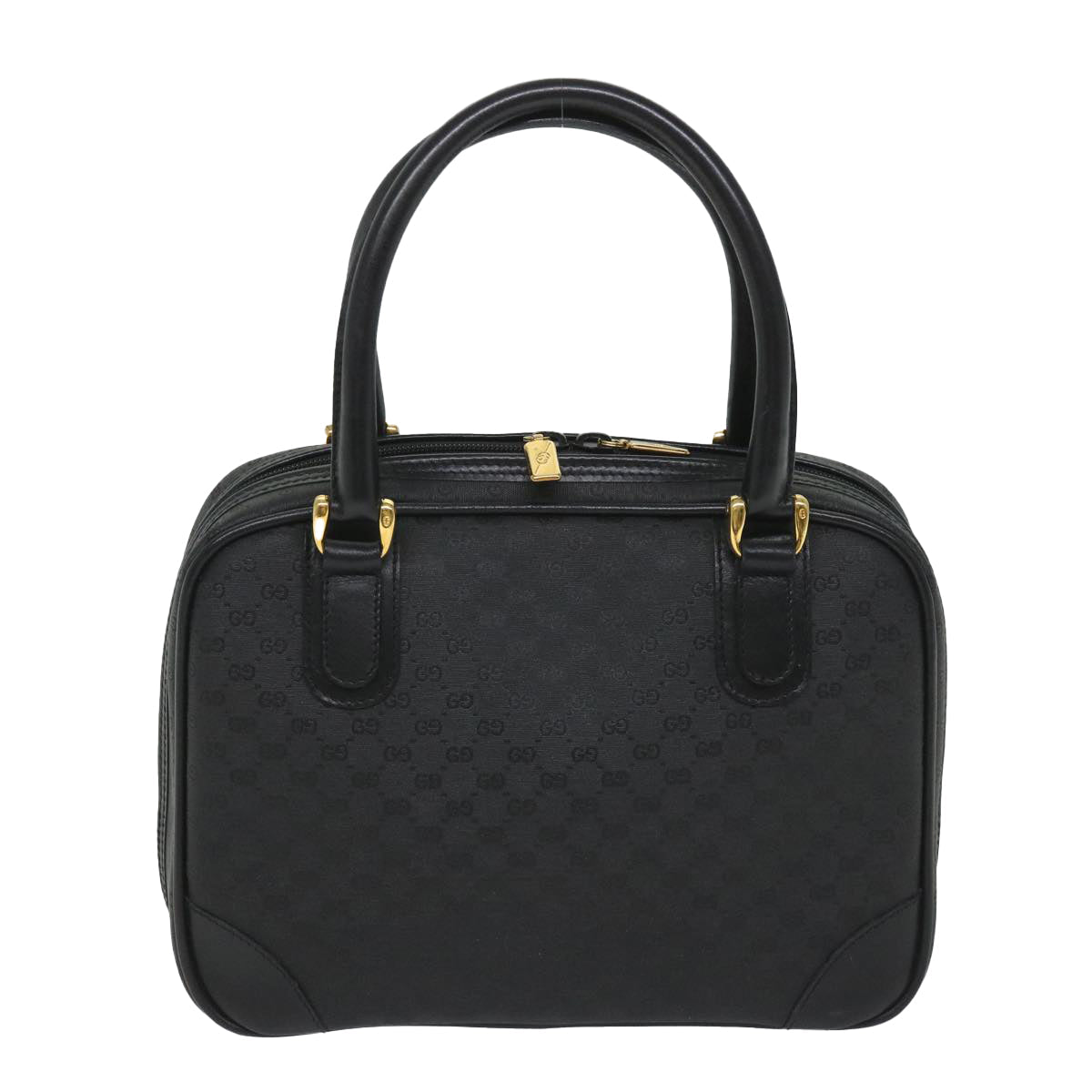 GUCCI Micro GG Canvas Hand Bag Black 000 39 0030 57218