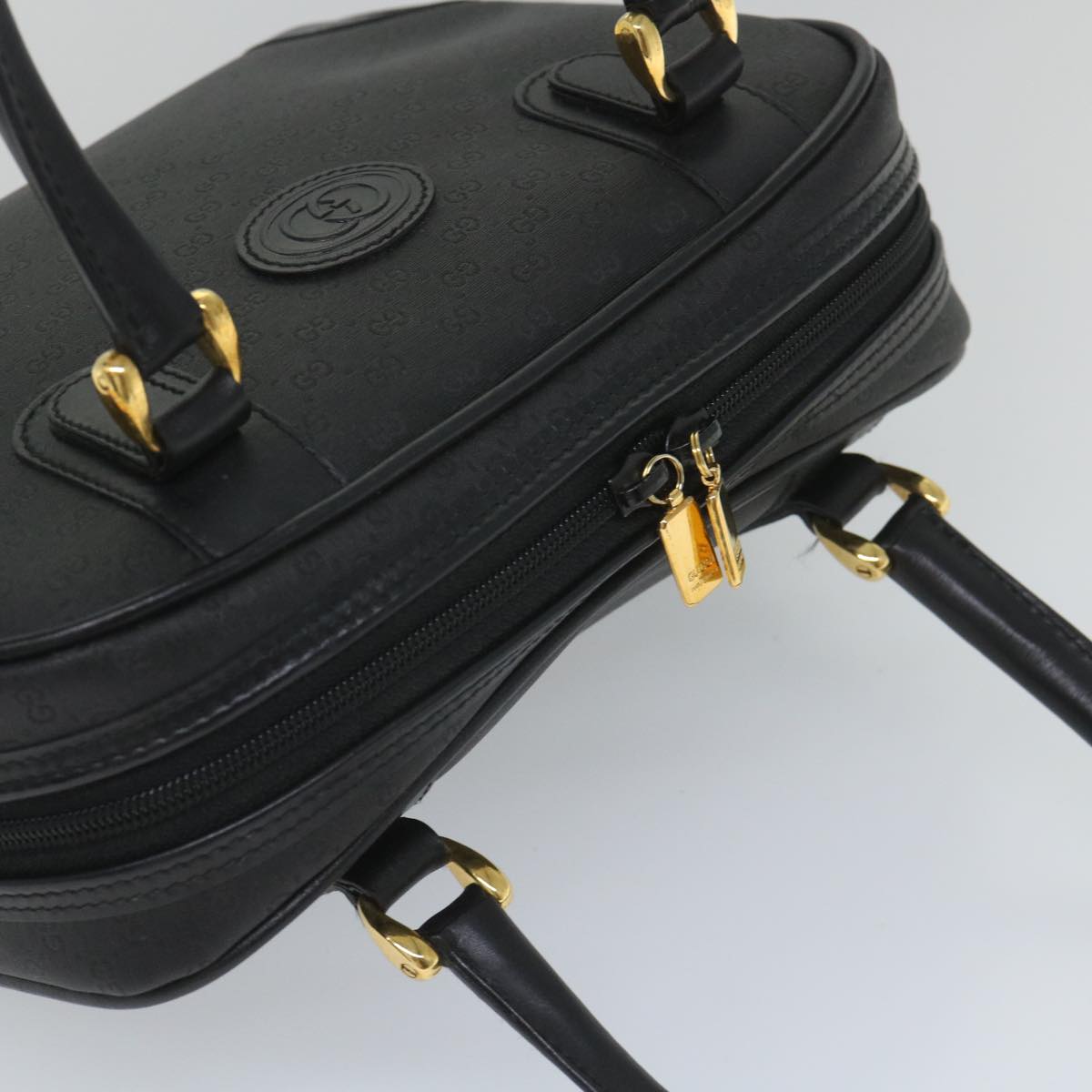 GUCCI Micro GG Canvas Hand Bag Black 000 39 0030 57218
