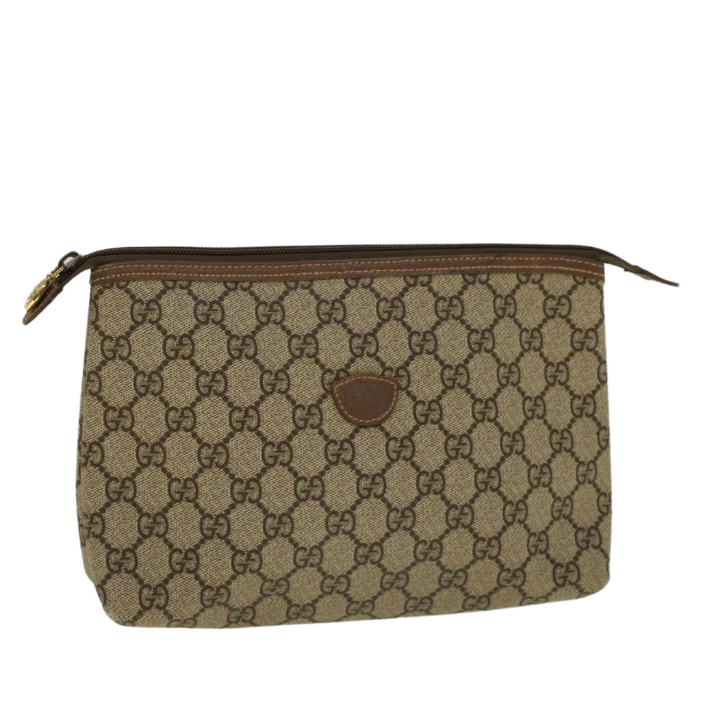 GUCCI GG Supreme Clutch Bag PVC Leather Beige 014 115 6088 4023 57228