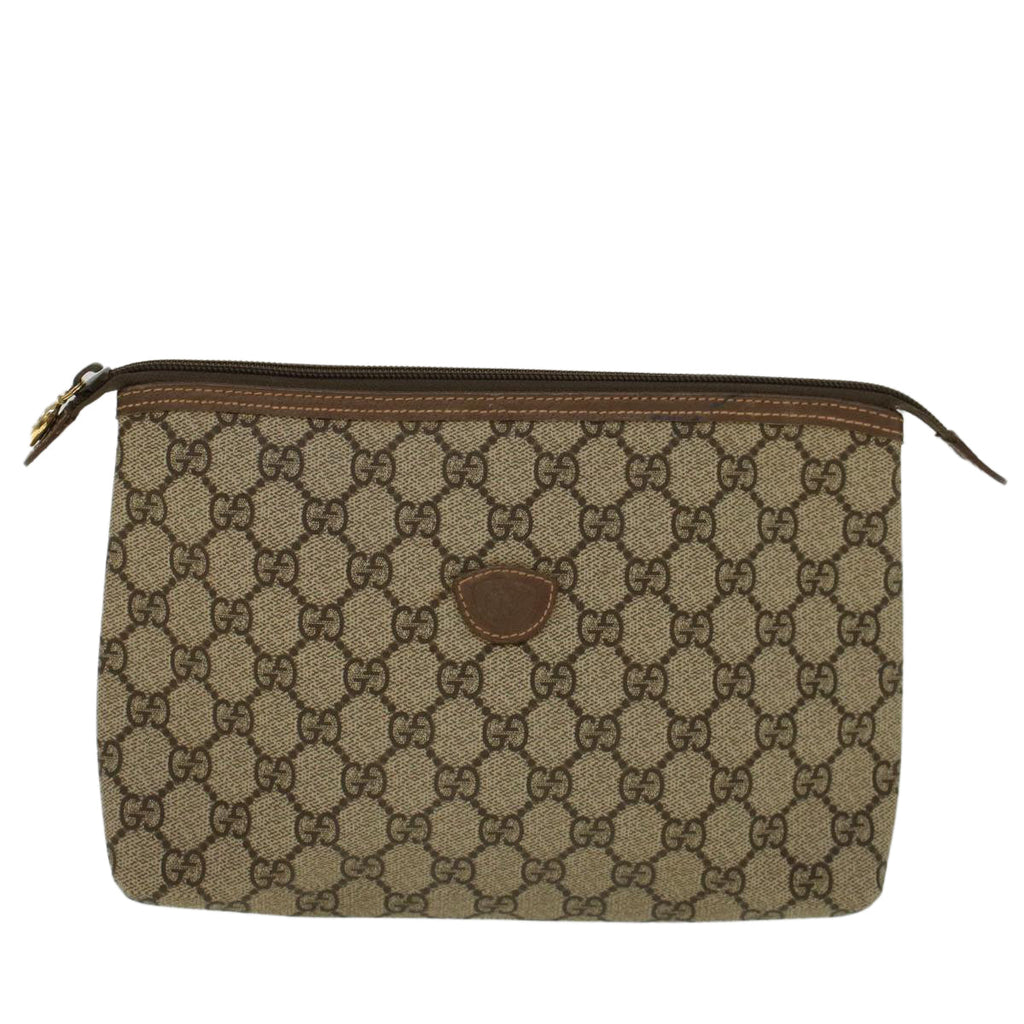 GUCCI GG Supreme Clutch Bag PVC Leather Beige 014 115 6088 4023 57228