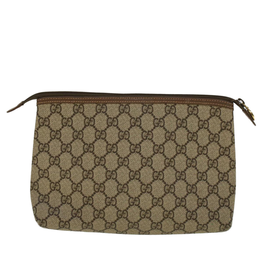 GUCCI GG Supreme Clutch Bag PVC Leather Beige 014 115 6088 4023 57228