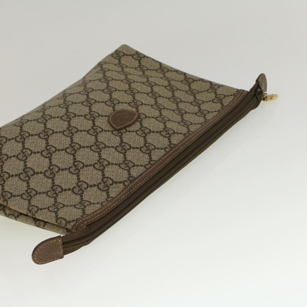 GUCCI GG Supreme Clutch Bag PVC Leather Beige 014 115 6088 4023 57228