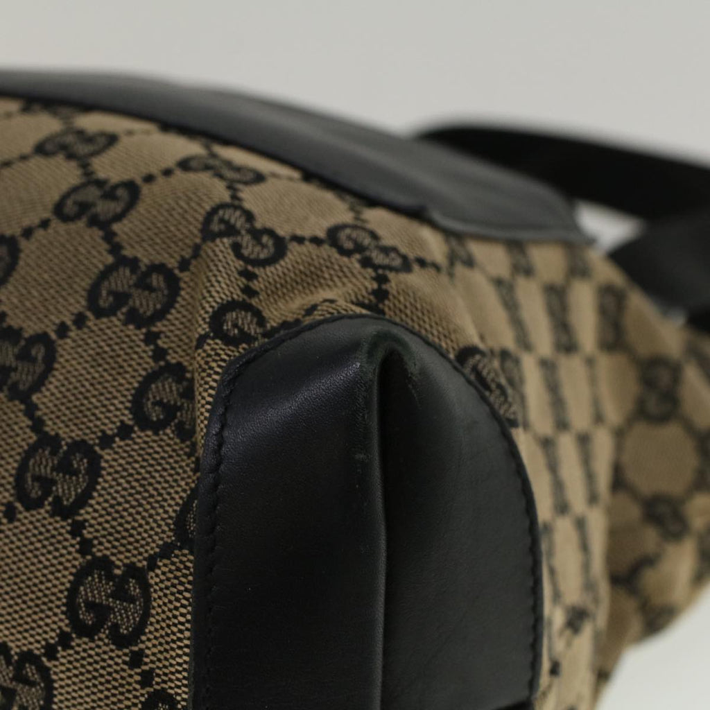 GUCCI GG Canvas Tote Bag Beige Black 0190402 57238