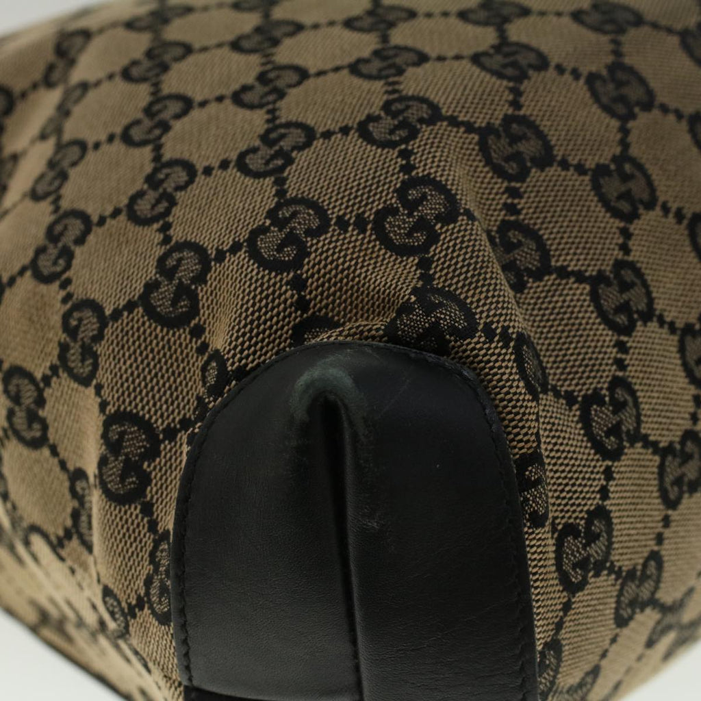 GUCCI GG Canvas Tote Bag Beige Black 0190402 57238