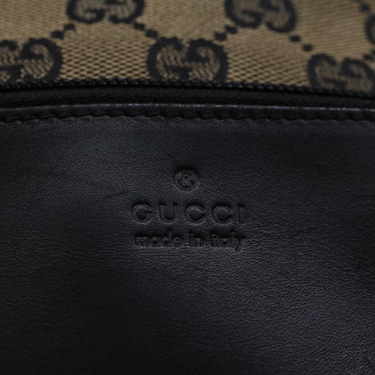 GUCCI GG Canvas Tote Bag Beige Black 0190402 57238
