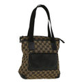 GUCCI GG Canvas Tote Bag Beige Black 0190402 57238