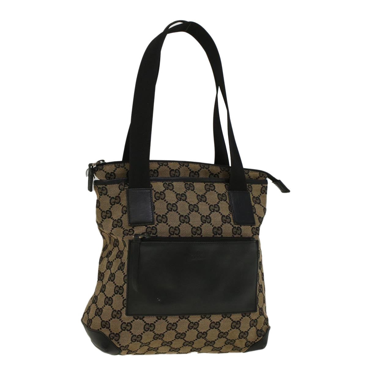 GUCCI GG Canvas Tote Bag Beige Black 0190402 57238
