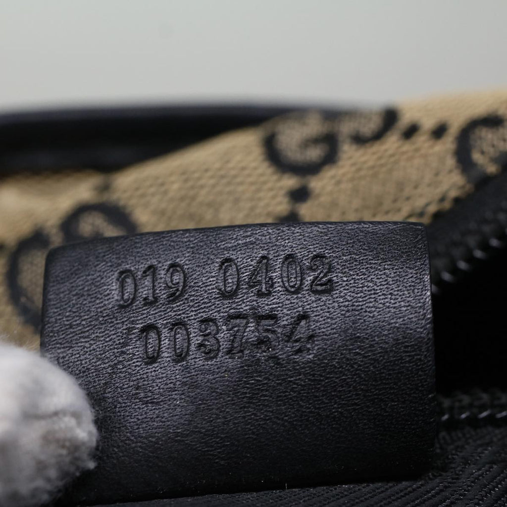 GUCCI GG Canvas Tote Bag Beige Black 0190402 57238