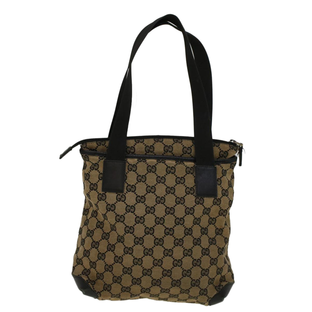 GUCCI GG Canvas Tote Bag Beige Black 0190402 57238