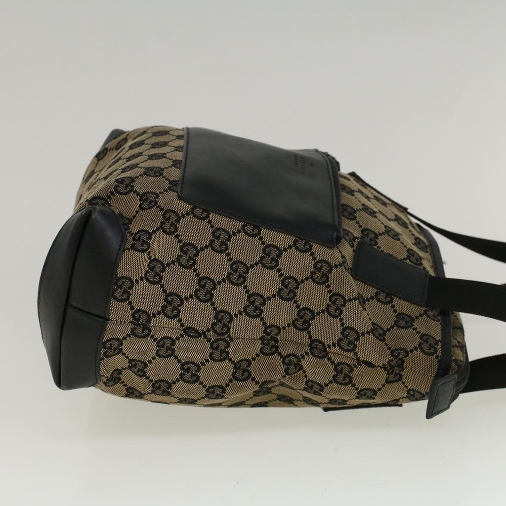 GUCCI GG Canvas Tote Bag Beige Black 0190402 57238