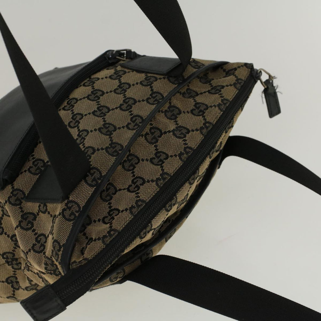 GUCCI GG Canvas Tote Bag Beige Black 0190402 57238