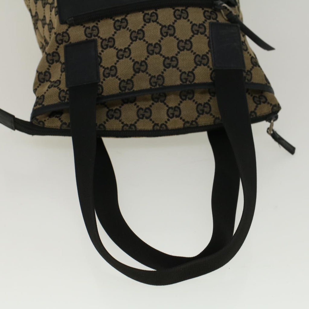 GUCCI GG Canvas Tote Bag Beige Black 0190402 57238