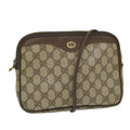 GUCCI GG Canvas Shoulder Bag PVC Leather Beige 57244