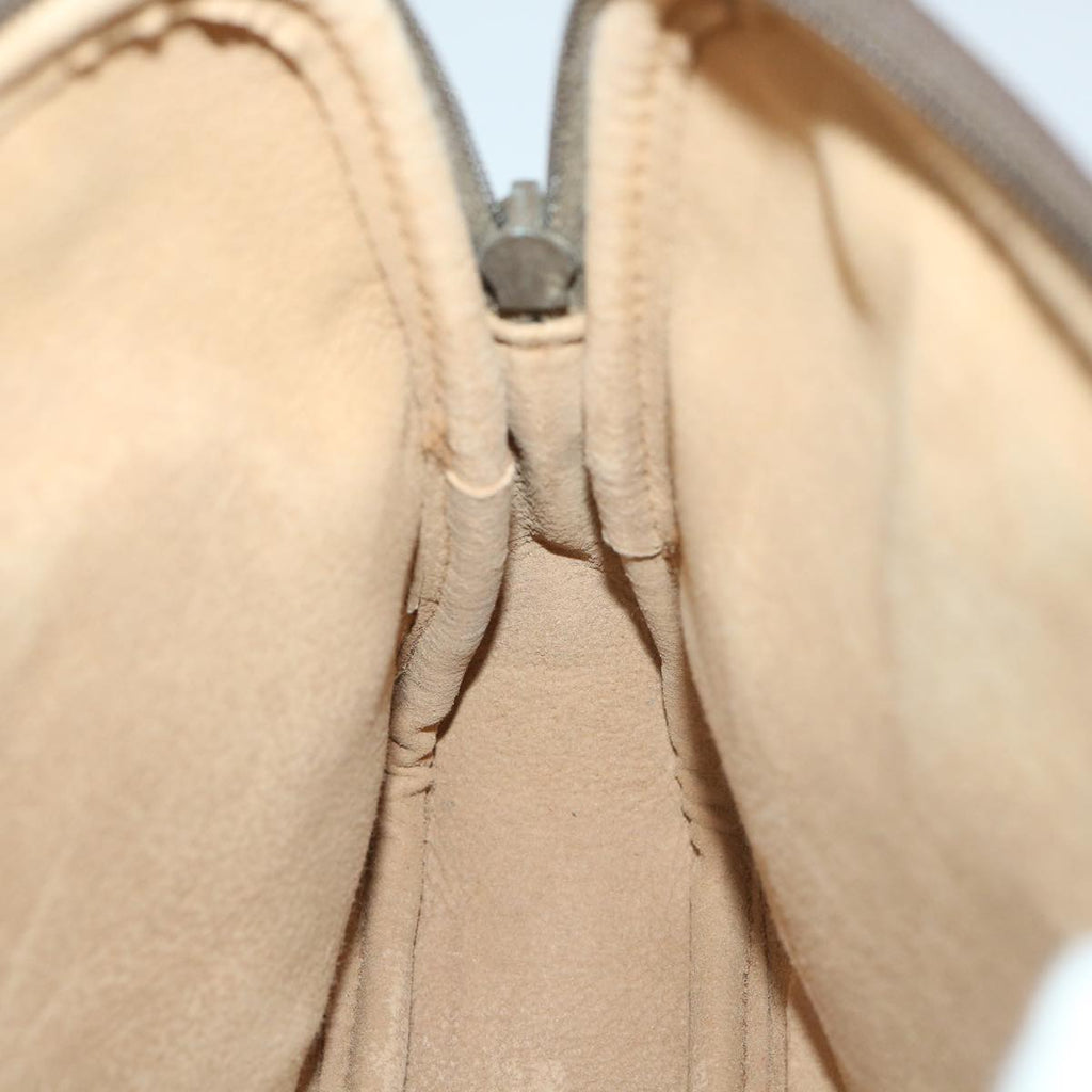 GUCCI GG Canvas Shoulder Bag PVC Leather Beige 57244