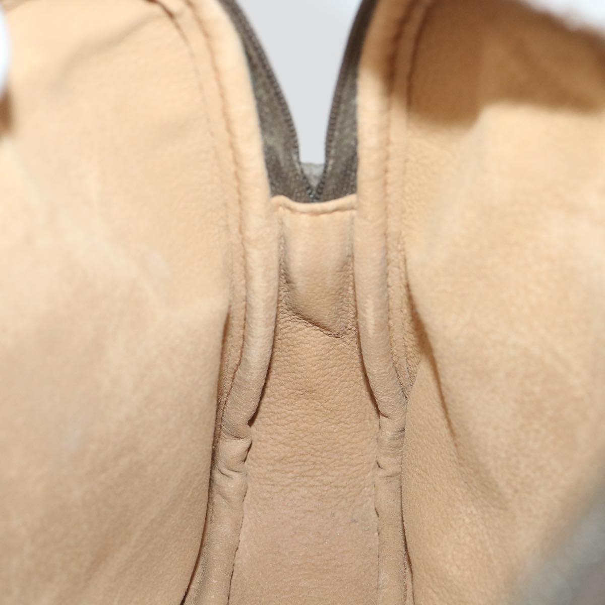 GUCCI GG Canvas Shoulder Bag PVC Leather Beige 57244